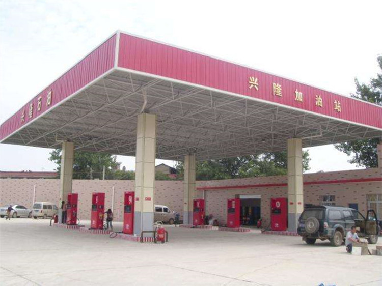 重庆加油站钢结构网架案例9